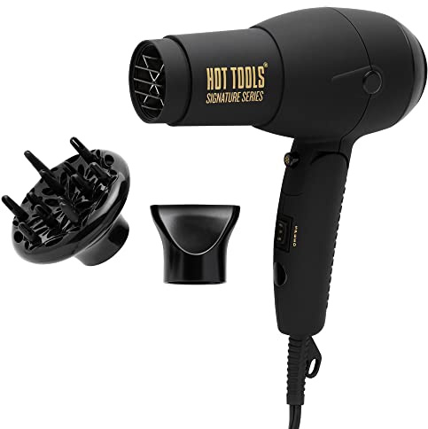 Hot Tools Pro Signature 1875W Folding Handle Hair Dryer | Compact, Perfect for Travel