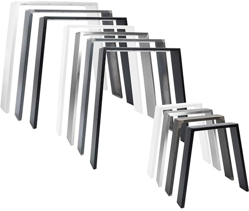Natural Goods Berlin 2X Tisch-Kufen Classic | Tisch-Beine Edelstahl gebürstet | Tisch-Gestell im Industrial Loft-Design | Ideal DIY-Projekte wie Sitzbank & Couchtisch | Tisch-Bein 30/45 x 42 cm