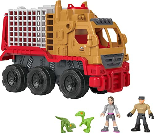 Fisher-Price Imaginext Jurassic World Coffret Camion de Capture avec 2 Figurines, inspiré de « La Colo du Crétacé », Jouet pour Enfant de 3 à 8 Ans, HCH97
