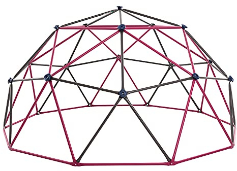 Lifetime 91088 Geometric Dome Climber Jungle Gym, 5.5' High x 11' Wide, Berry & Brown, 66-Inch