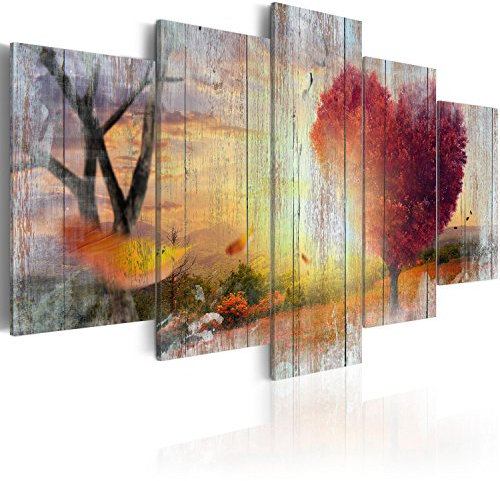 B&D XXL - Akustikbild 225x112 cm Bilder mit Akustikschaumstoff Hochleistungsschallabsorber Schallschutz Leinwandbild XXL 5 tlg Wandbild c-C-0065-b-p