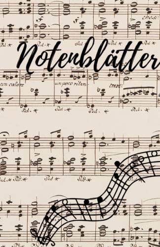 Notenblätterbuch: Notenblattheft | leer | Geschenkidee | Freizeit | Schule | Hobby | Instrument | Musiknoten | Din A5 | 100 Seiten | Notenblätter
