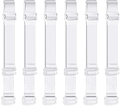 Cozlly 3 Paia Spalline Trasparenti per Reggiseno, Bretelle Trasparenti per Reggiseno, Spalline Invisibili di Ricambio, Spalline per Reggiseno Regolabili Antiscivolo