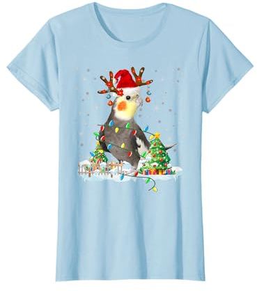 Weihnachtsbeleuchtung für Nymphensittiche, Weihnachtsmann, Nymphensittich T-Shirt