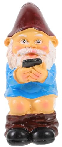 HOOTNEE 1 Nain de Jardin - Ornements en résine - Mini GNOME - Nain de Jardin - Figurine de Bienvenue - d' de - Verre - de Noël