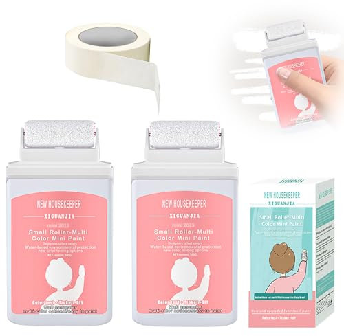 2 Pezzi Stucco per Riparazioni Murali Con Rullo, Rullo per Pasta per Riparazione Pareti Bianco, Kit Rullo E Vaschetta per Verniciare, Kit di Riparazione a Parete per Coprire Graffiti e Crepe