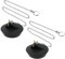 YUNYU 2 Pcs Universal Sink Plug with Chain, Bathroom Sink Plug Replacement, Drain Stopper for Bathroom Kitchen, Rubber Bath Plug with Stainless Steel chain (Size 1.57in To 1.77in, Chain 16.5in)