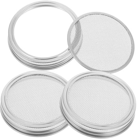 BESPORTBLE Kit De Germination De en Acier Inoxydable 6 Pièces Bouchon De Germination Couvercles De Pots De Germination Kits De Salade Boule De Couverture De Pot Mason Bocaux