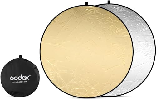 GODOX Réflecteur de lumière 2 en 1, pliable, pour photographie, avec sac de transport, kit de photographie (2 en 1, 110 cm)