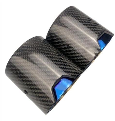 Autoauspuffende 1 Stück Kohlefaser-Auspuffspitzen M Schalldämpferrohr Für M2 M3 M4 Einlass 60 Mm/63 Mm/67 Mm/70 Mm Aus 93 Mm Länge 90 Mm Auspuff Endrohr(Color:IN67-OUT 93mm)