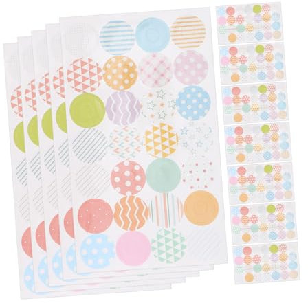 Gogogmee 20sheets DIY Paper Hole Reinforcement Stickers Hole Sticker for Binder Adhesive Paper Decorative Punch Reinforcement Pack