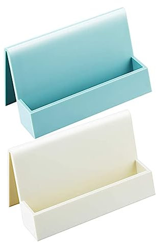 SEWACC Eleganter Visitenkartenständer Kartenhalter Aus Kunststoff Visitenkarten-organizer Kompakte Aufbewahrungsbox Für Den Schreibtisch