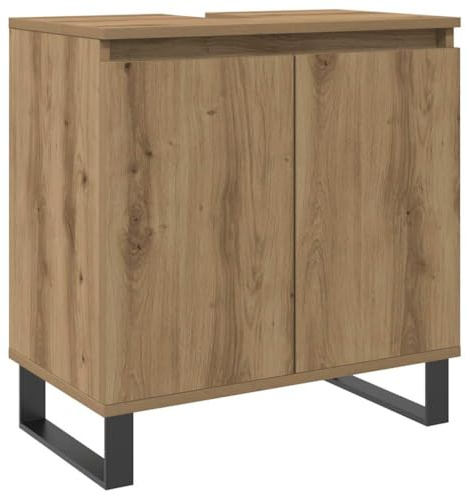 vidaXL Badschrank Artisan-Eiche 58x33x60 cm Holzwerkstoff