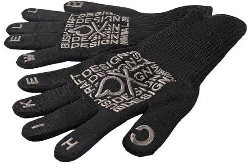 Gants de cuisine – Gants de cuisine sûrs pour la cuisine, gants de cuisson avec poignée antidérapante, gants de four résistants à la chaleur, gants de barbecue de qualité professionnelle, gants de