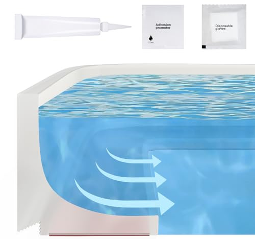 TAITONGGO Schwallschutzleiste Dusche Selbstklebend,Wasserstopper dusche Rahmenlose Duschtür,Silikon Duschdichtung Schwallschutz,gummilippe für dusche,Küchen,Waschbecken