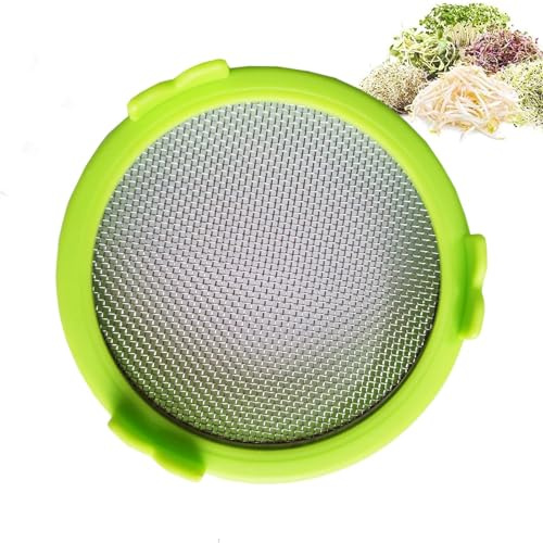 2 Stück Keimglas Deckel Für Sprossen, Sieb-deckel Für Einmachglas Sprossen | keimgerät, Deckel Aus 304 Edelstahl Für Keimgerät Für Sprossen Wie Broccoli, Luzerne, Bohnen Usw, Sprouting Lids