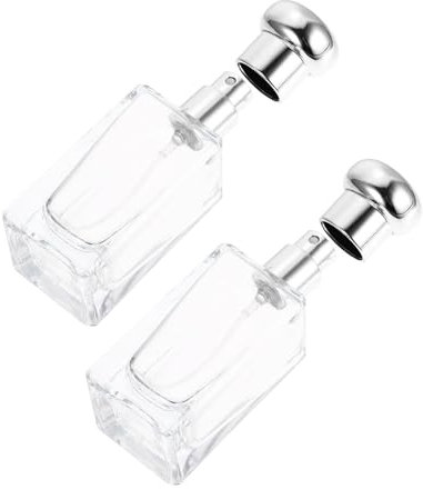 SLOKFV5 Parfüm 2 Stück Klarglas-Parfümflaschenspray, 30 ml, leer, nachfüllbar, Parfümzerstäuber, tragbar, für flüssige Düfte, feiner Nebel, Sprühflaschenspender Zerstäuber