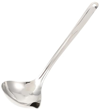 ULTECHNOVO Cuchara Sopera Mango Cucharón Sopa Inoxidable Pala Separadora Aceite Colador Utensilio Cocina