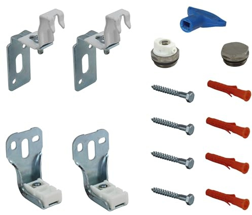 Jabema 2 fixations de radiateur sans support et 1 kit de bouchons 1/2, console murale, support de radiateur, support de fixation pour console de radiateur