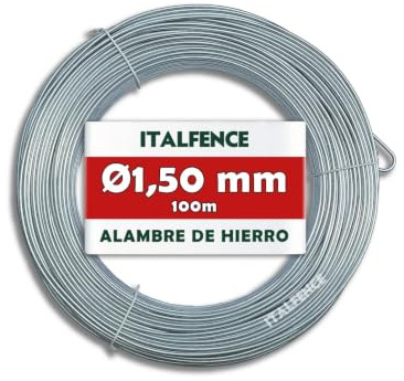 Italfence - Filo di ferro Ø1,50mm per legature zincato, 100m