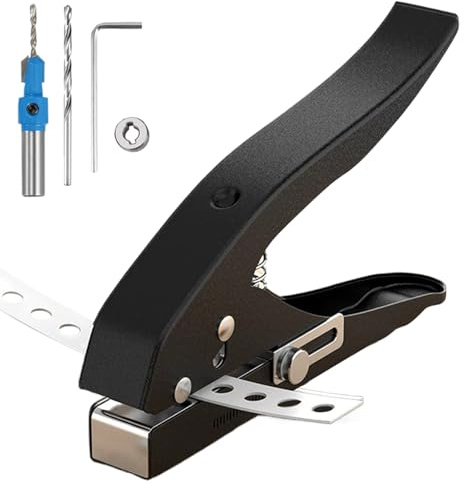 Perforatore Resistente, Perforacarte Con Punzone Rotondo Singolo, Perforatore per Bordatura per Cartone Carta Cartoncino Legno Uso Domestico e Lavorativo
