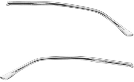 Baluue Eyeglass Replacement Temples Non-slip Transparent Crystal Metal Arms Glasses Leg Repair Kit Compatible with Frames for Secure Fit and Stylish Eyewear Upgrade