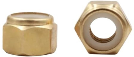 Tuercas autoblocantes Tuerca autoblocante DIN985 M2 M3 M4 M5 M6 M8 M10 M12 de bloqueo inserción nailon latón(M10 2pcs)