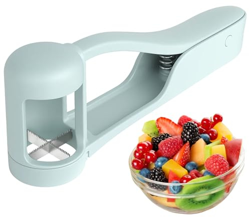 Fruit Slicer, 5-in-1 Multifunctional Stainless Steel Apple Slicer Corer Cutter, Fruit and Vegetable Chopper for Kitchen with Easy Grip Handle, Effortless Food Prep for Fruits, Salad, Onion