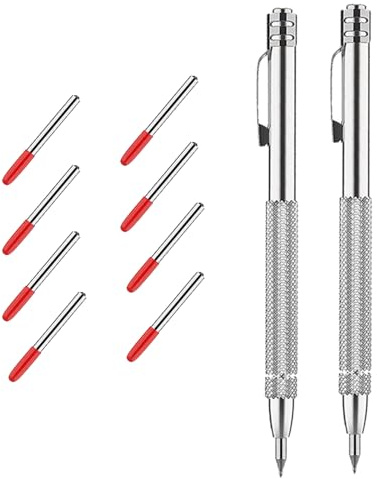 Stylo à tracer précis avec pointe de marquage adapté pour la gravure sur verre, céramique, bois, métal, construction, travaux manuels, stylo de marquage précis