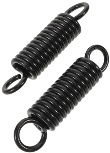SUPVOX 2 Muelles Colgantes Resistentes para Hamaca y Columpio de Porche Resorte de Extensión de Acero al Carbono 6Mm X 150Mm Negro Amortiguador de Impactos para Sillas Colgantes y