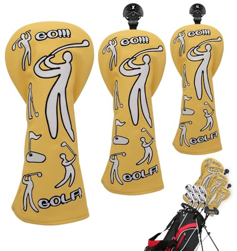 HohuzSruk Coperture per mazze da golf, protezione per driver di putter, copertura protettiva per driver da golf, per uomini e donne, principianti, per interni ed esterni
