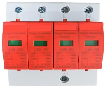 AC Surge Protector House Surge Protective Low-voltage Arrester Device 4P 80KA385V Protector for Lightning Protection Din Rail