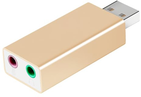 MLWSKERTY Adattatore per Cuffie da USB a 3, 5 mm con Supporto per Microfono Scheda ottimizzazione del Suono Esterna per Computer Scheda Portatile