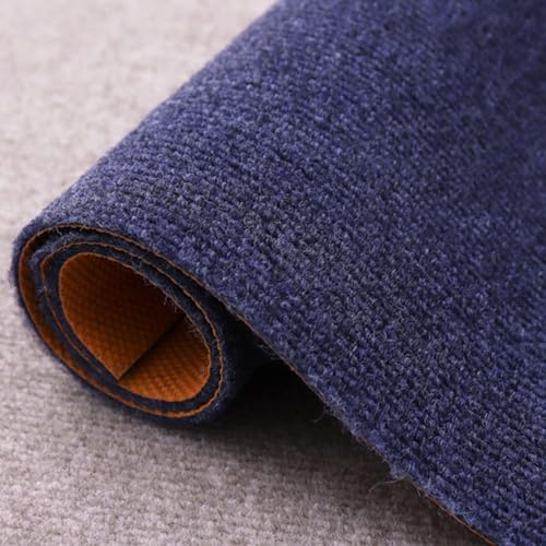 Halkfri mörkblå stolmatta för mattskydd tvättbar mjuk löpare matta för vardagsrum och hall skärbar vattenabsorberande och ljudisolerad 100 cm x 120 cm