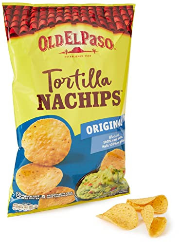 Old El Paso Gluten Free Crunchy Original Nachips 185g (Pack of 5)