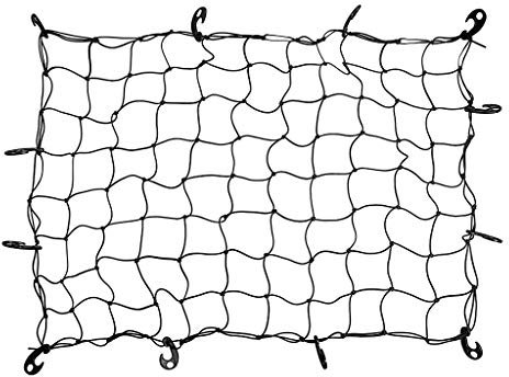 BTSKY - Robustes Spanngurtnetz mit 12 ABS-Haken – große Kapazität, Dachnetz für Autos, Kofferraum, Reisegepäckträger, Elastizität, Dachgepäckträger, 90 x 120 cm bis 180 x 240 cm