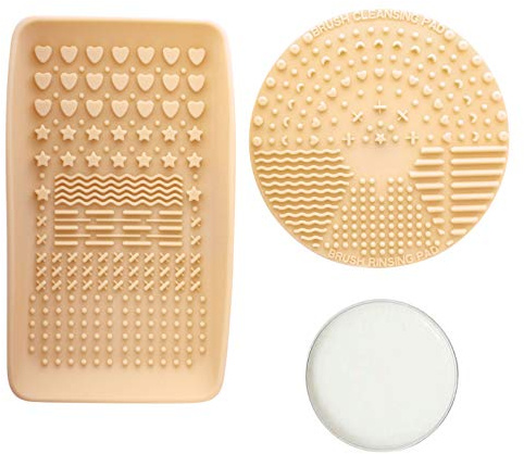 Nanshy Makeup Applicator Cleaning Soap & Makeup Brush Cleaning Pads Combo