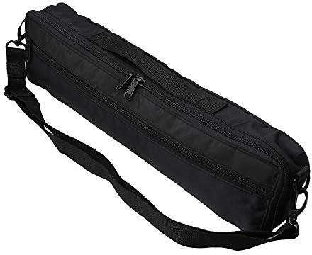 Yibuy Gigbag mit 16 Löchern, Griff und Schultergurt, gepolsterte samtgefütterte Schutzhülle mit Außentasche für Standard-C-Flöte
