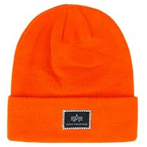 Alpha Industries Unisex X-Fit Beanie, Flame Orange, One Size