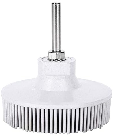 Cepillo de disco de taladro eléctrico, cepillo abrasivo de goma esmeril Cepillo de pulido desbarbadora para pulir metal duro(Blanco)