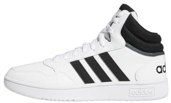 adidas Uomo Hoops 3.0 Mid Lifestyle Basketball Classic Vintage Shoes, Core Black / Core Black / Cloud White, 42 2/3 EU