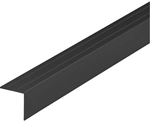 ufitec® Alu Winkelprofil 24x20 mm mit Rillen selbstklebend, Treppen Kanten & Stufen Winkel Schutzprofil (24 x 20 mm | 100 cm Länge, Bronze Dunkel)