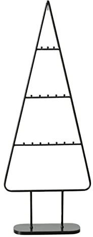 Spetebo Design Metall Tannenbaum für Zierschmuck - 111 cm - Deko Weihnachtsbaum schwarz - Weihnachts Ständer für Zierschmuck und Christbaumkugeln