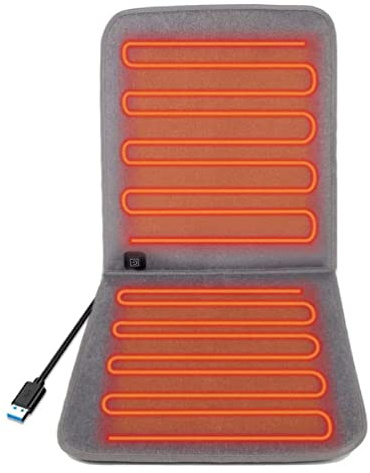 Coussin de siège Chauffant USB 3 Niveaux Coussin de siège Chauffant Fournitures pour Les en air Coussin de siège Chauffant Portable pour Chaise de Bureau