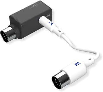 PAINTAUDIO Wireless MIDI Adapter, MIDI Mate Ultra Low Latency Adapter for Synthesizer Digital Wind Guitar Pedal Digital Piano Keyboard to MIDI Devices, Mac OS/iOS Devices