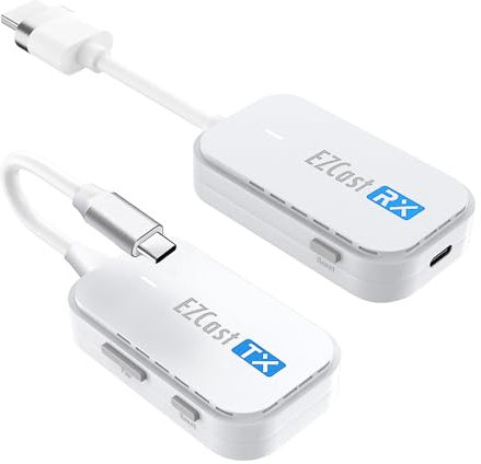 EZCast Émetteur et récepteur USB C vers HDMI, rallonge HDMI de 30 m pour Regarder des Films et la télévision HD 1080p, des téléphones, iPad Pro et Ordinateurs Portables aux projecteurs HDTV