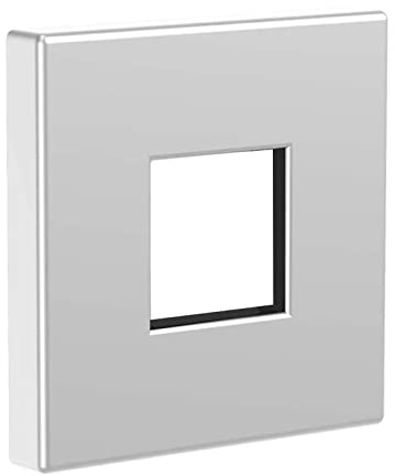 Heyalan Modern 2.5” Square Shower Arm Flange Shower Head Arm Replacement Cover Plate, Polish Chrome Square Escutcheon Wall Cover 1pc