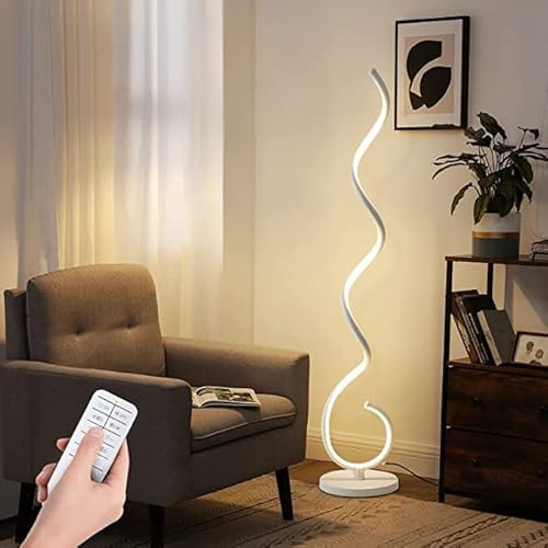 LMiSQ LED Lampada da Terra Soggiorno Dimmerabile - Moderna Lampada da Lettura Touch Control 48W con Timer e Funzione Memoria Lampada da Terra a Collo d'Oca Flessibile per Camera da Letto