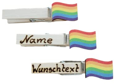 3 Glubbal (Glupperl) Regenbogenfahne - mit Text (individuell)