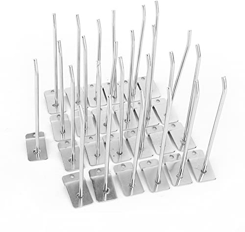 Lwuey Lamellenwand Haken, Slatwall Hake Gridwall 15cm Lange Slat Wand Panel Aufhänger Display Paneele Lochwandhaken Werkzeugwand Wandhaken Wandhalter Montagesatz Hook Garage Retail Store 25 Stuck